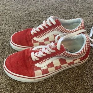 Vans Youth Red Checkered Lace Ups